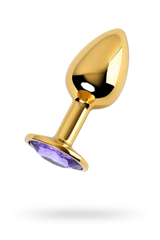 Toyfa™ - Analplug mit violettem Acrylstein 7,2 cm