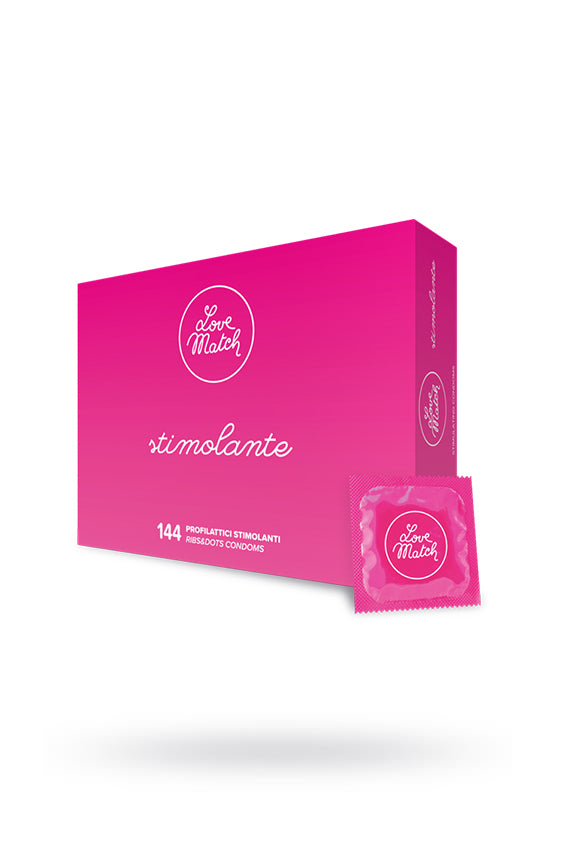 Love Match Kondome 53 mm Stimolante (Reliefs &amp; Ribs) M 144er-Pack